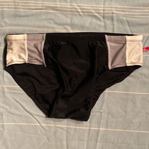 Aussiebum Club Brief in Black, White and Silver - XL